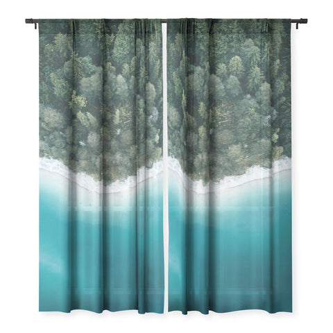 Michael Schauer Green and Blue Symmetry Sheer Non Repeat