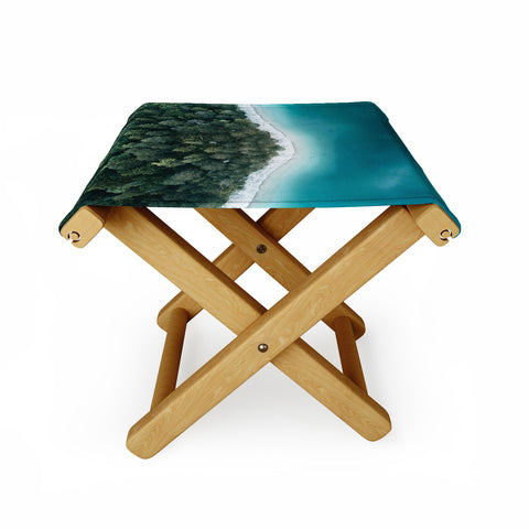 Michael Schauer Green and Blue Symmetry Folding Stool