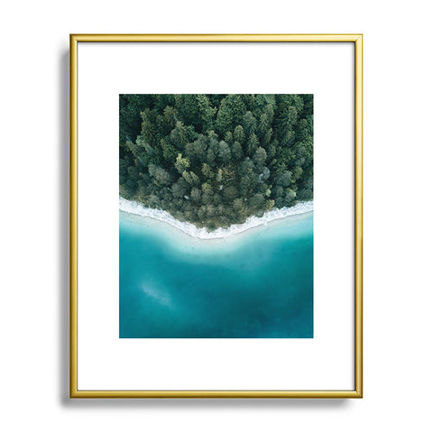 Michael Schauer Green and Blue Symmetry Metal Framed Art Print
