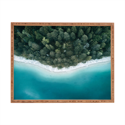 Michael Schauer Green and Blue Symmetry Rectangular Tray