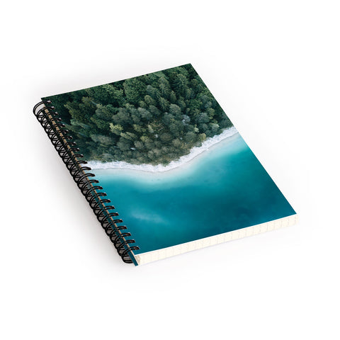 Michael Schauer Green and Blue Symmetry Spiral Notebook