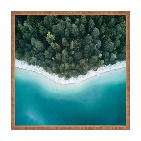 Michael Schauer Green and Blue Symmetry Square Tray