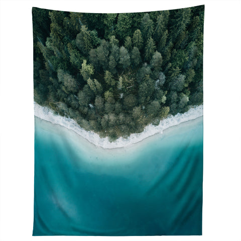 Michael Schauer Green and Blue Symmetry Tapestry