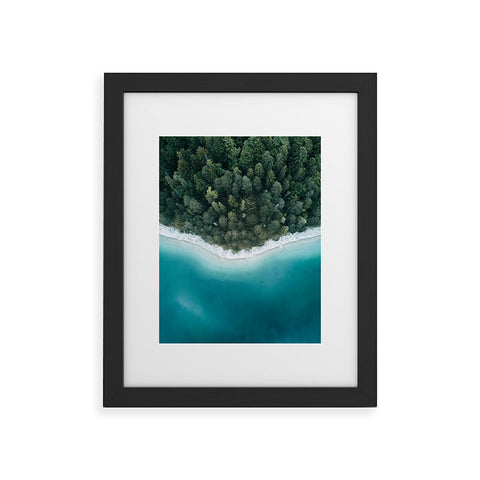 Michael Schauer Green and Blue Symmetry Framed Art Print