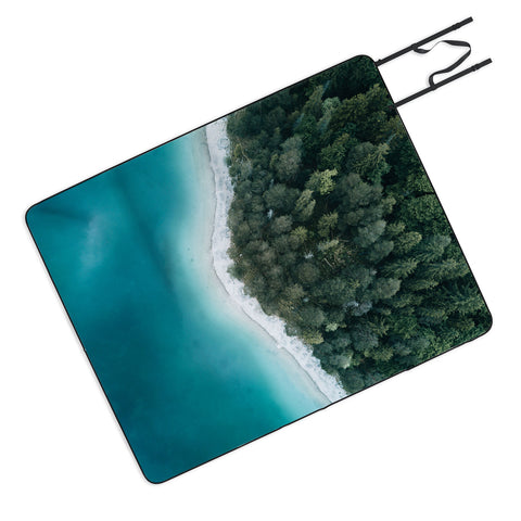 Michael Schauer Green and Blue Symmetry Picnic Blanket