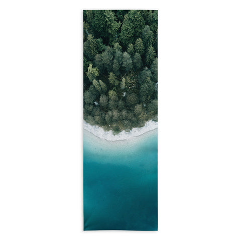 Michael Schauer Green and Blue Symmetry Yoga Towel