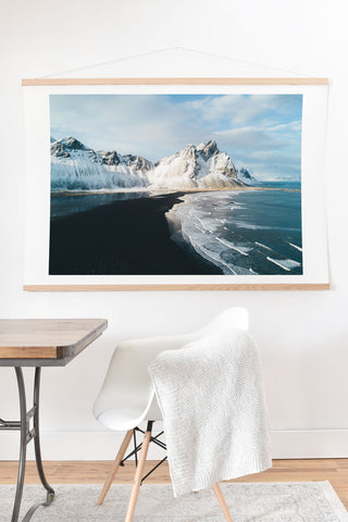 Michael Schauer Iceland Mountain Beach Art Print And Hanger