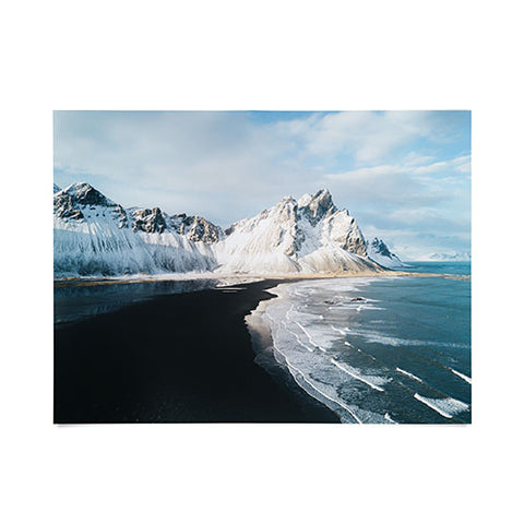 Michael Schauer Iceland Mountain Beach Poster