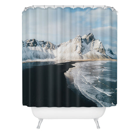 Michael Schauer Iceland Mountain Beach Shower Curtain
