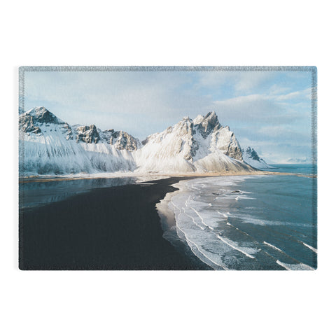 Michael Schauer Iceland Mountain Beach Outdoor Rug