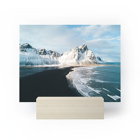 Michael Schauer Iceland Mountain Beach Mini Art Print