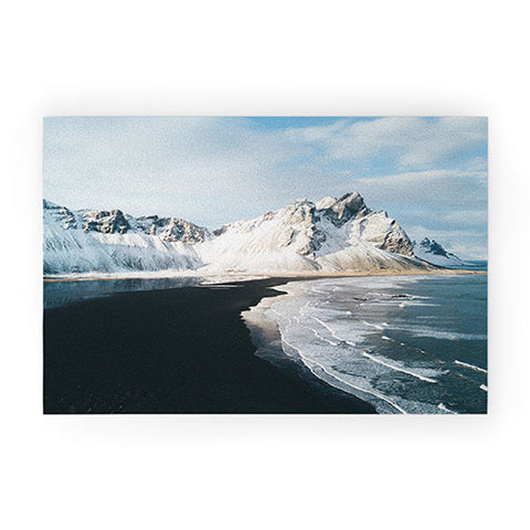 Michael Schauer Iceland Mountain Beach Welcome Mat
