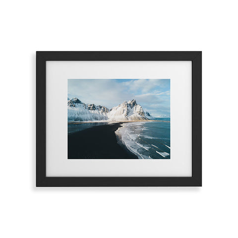 Michael Schauer Iceland Mountain Beach Framed Art Print