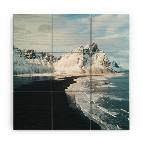 Michael Schauer Iceland Mountain Beach Wood Wall Mural