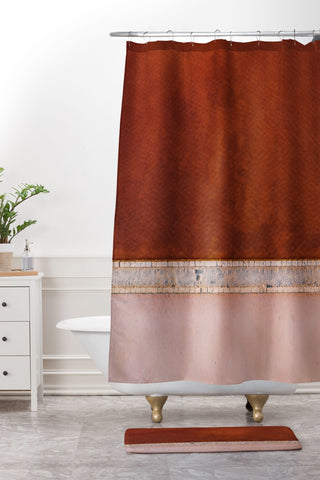 Michael Schauer Minimal and abstract aerial view Shower Curtain And Mat