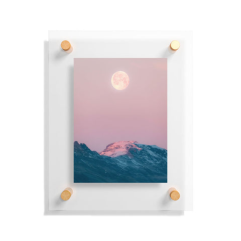 Michael Schauer Moon and the Mountains Floating Acrylic Print