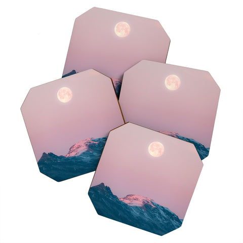 Michael Schauer Moon and the Mountains Coaster Set