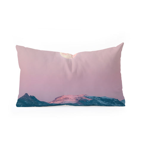 Michael Schauer Moon and the Mountains Oblong Throw Pillow