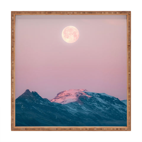 Michael Schauer Moon and the Mountains Square Tray