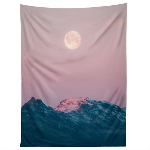 Michael Schauer Moon and the Mountains Tapestry