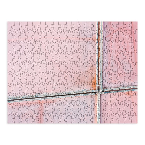 Michael Schauer Pink Salt Lake from above Puzzle