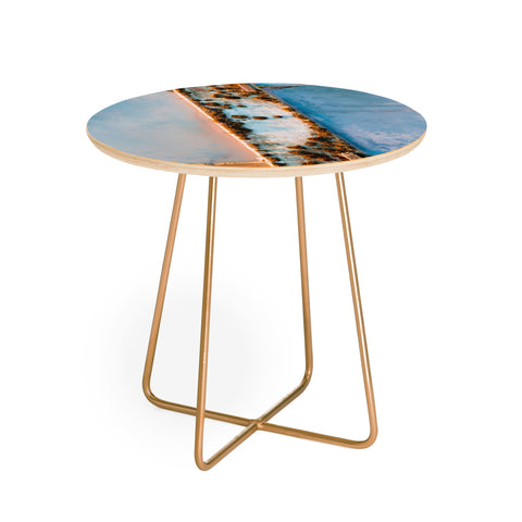 Michael Schauer Salt Lake near a City in Sicily Round Side Table