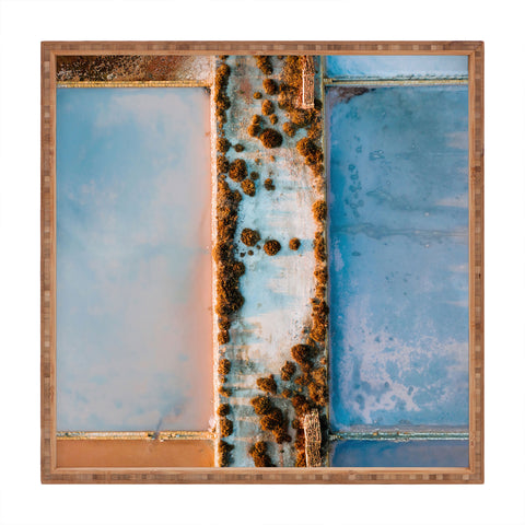 Michael Schauer Salt Lake near a City in Sicily Square Tray