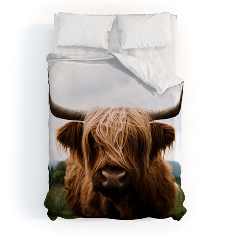 Michael Schauer Scottish Highland Cattle Duvet Cover