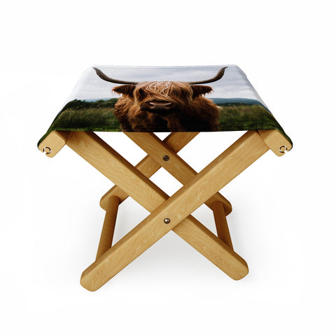 Michael Schauer Scottish Highland Cattle Folding Stool