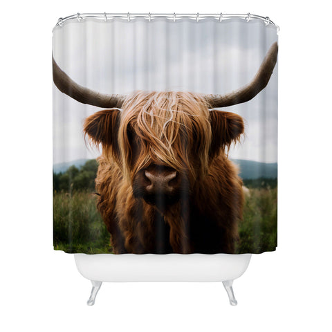 Michael Schauer Scottish Highland Cattle Shower Curtain