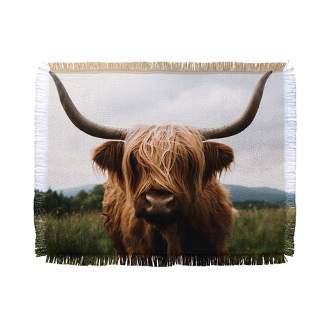 Michael Schauer Scottish Highland Cattle Throw Blanket