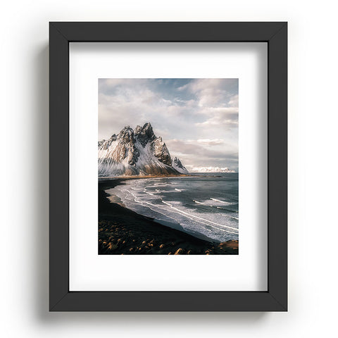 Michael Schauer Stokksnes Icelandic Mountain Beach Sunset Recessed Framing Rectangle