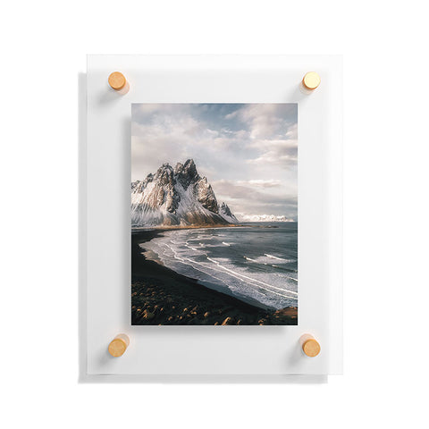 Michael Schauer Stokksnes Icelandic Mountain Beach Sunset Floating Acrylic Print