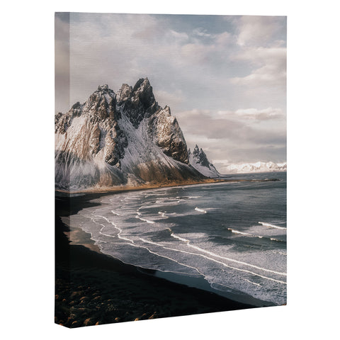 Michael Schauer Stokksnes Icelandic Mountain Beach Sunset Art Canvas