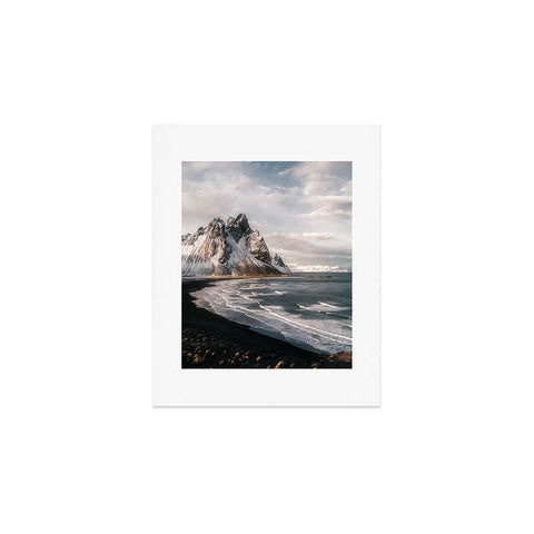 Michael Schauer Stokksnes Icelandic Mountain Beach Sunset Art Print