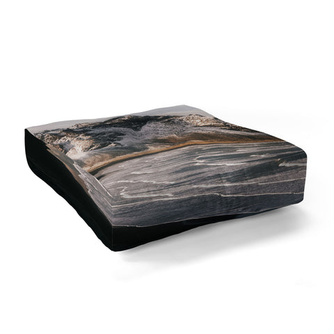 Michael Schauer Stokksnes Icelandic Mountain Beach Sunset Floor Pillow Square