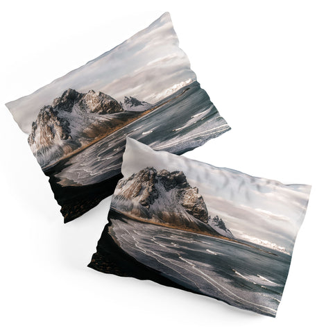 Michael Schauer Stokksnes Icelandic Mountain Beach Sunset Pillow Shams