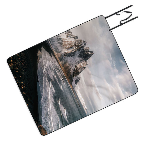 Michael Schauer Stokksnes Icelandic Mountain Beach Sunset Picnic Blanket