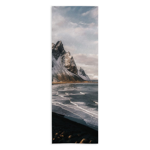 Michael Schauer Stokksnes Icelandic Mountain Beach Sunset Yoga Towel