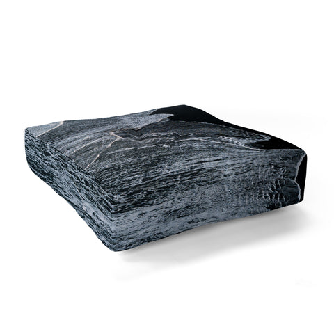 Michael Schauer Waves on a black sand beach Floor Pillow Square