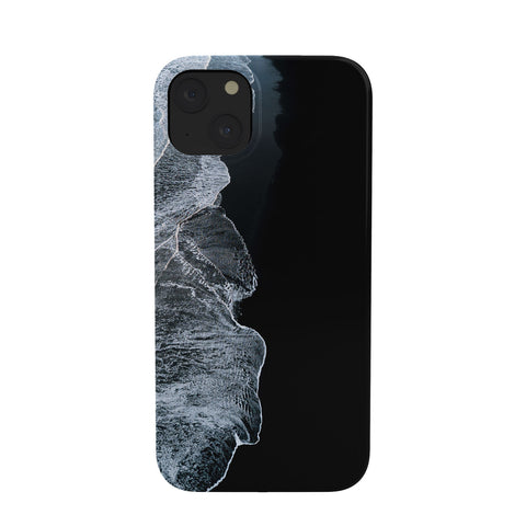 Michael Schauer Waves on a black sand beach Phone Case