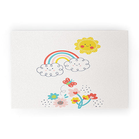 MICHELE PAYNE Butterfly Sunshine Welcome Mat