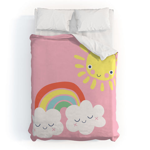 MICHELE PAYNE Fair Weather Friends Duvet Cover