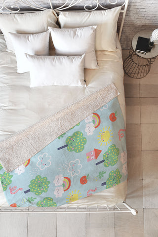 MICHELE PAYNE Fair Weather Friends Fleece Throw Blanket