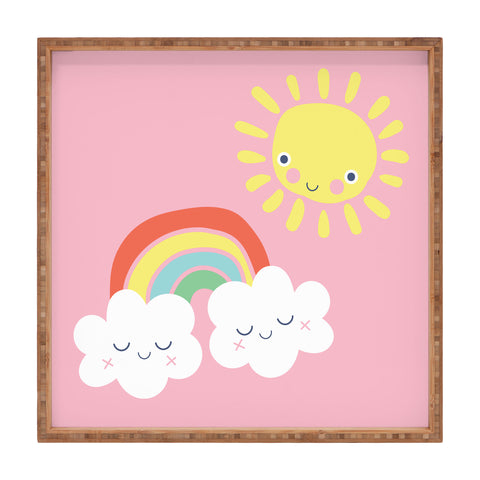 MICHELE PAYNE Fair Weather Friends Square Tray