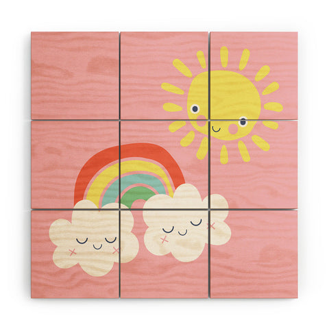 MICHELE PAYNE Fair Weather Friends Wood Wall Mural