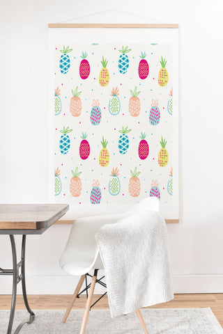 MICHELE PAYNE Pineapples I Art Print And Hanger