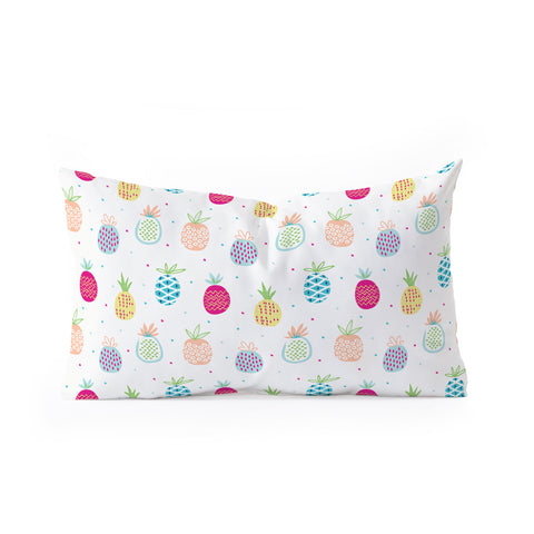 MICHELE PAYNE Pineapples I Oblong Throw Pillow