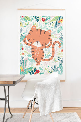 MICHELE PAYNE Sleeping Tiger Art Print And Hanger