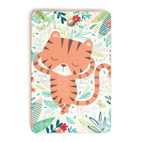 MICHELE PAYNE Sleeping Tiger Cutting Board Rectangle